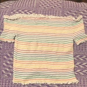 Off the shoulder crop top